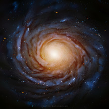 Spiral Galaxy In Outer Space. Elements Of This Image Furnished By NASA