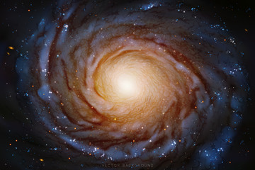 Sticker - Spiral galaxy. Space vector background. Elements of this image furnished by NASA