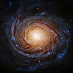 Sticker - spiral galaxy in outer space. elements of this image furnished by nasa