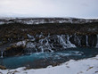 Die Hraunfossar Wasserfälle im Westen Islands