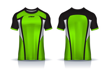 t-shirt sport design template, Soccer jersey mockup for football club. uniform front and back view.