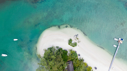 Fototapete - Strand auf Mauritius von oben fotografiert