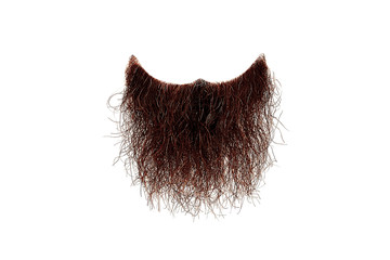 Wall Mural - Disheveled henna beard isolated on white. Mens fashion