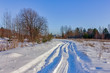 © Anatoliy - Winter landscape road in the forest on a sunny day.