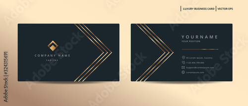 Fotografía Luxury design business card with gold style minimalist template