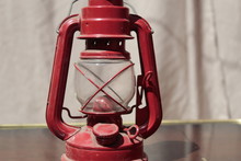 Red Oil Lantern Close Up.