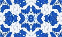 Abstract Seamless Pattern With Geometric Texture. Pattern Of Repeating Symmetrical Shapes.
