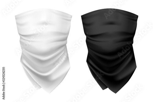 Fotografía Blank wear for neck or set of realistic shawl