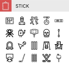 Poster - Set of stick icons