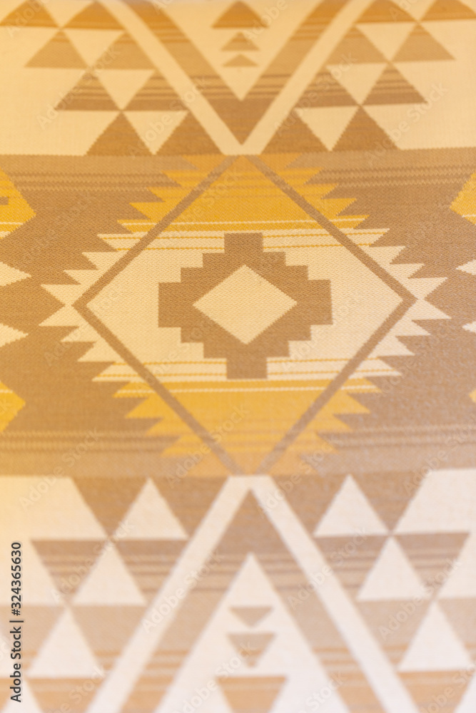 Closeup of Aztec Print on Chair Stock Photo | Adobe Stock