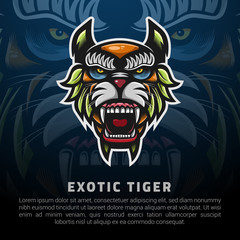 Wall Mural - Exotic tiger logo