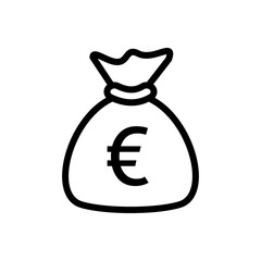 Money bag icon line style