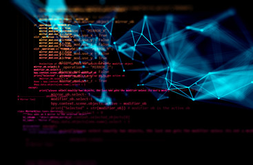 Programming code abstract technology background of software developer and  Computer script