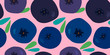 seamless pattern with blueberries