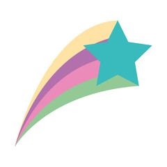 Wall Mural - cute shooting star magic icon vector illustration design