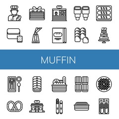 Canvas Print - Set of muffin icons