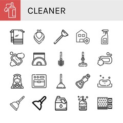 Poster - cleaner simple icons set