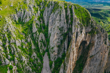 Wall Mural - Famous gorge near Turda, in Romania named Cheile Turzii. One of the most visited gorges by tourists in Transylvania. 