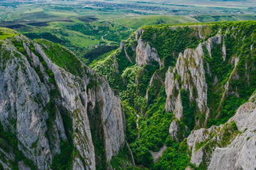 Wall Mural - Famous gorge near Turda, in Romania named Cheile Turzii. One of the most visited gorges by tourists in Transylvania. 