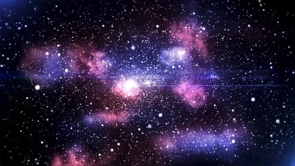Wall Mural - 宇宙　cg　銀河　パーティクル　背景　ループ 　パープル