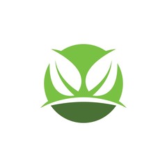 Poster - green leaf ecology nature element vector icon of go green