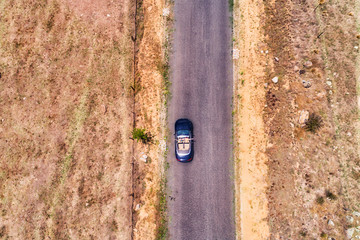 Poster - D BM Car top down farmfields