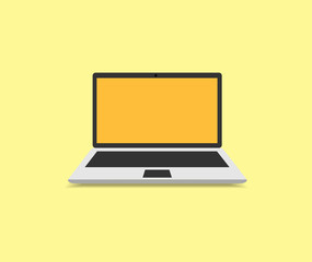 Wall Mural - flat modern laptop. vector device
