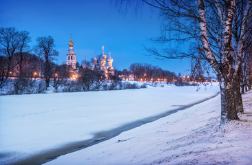 Wall Mural - Кремль Вологды с реки Temples of the Vologda Kremlin across the Vologda river