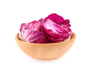 Wall Mural - Fresh Radicchio, Red salad  on white background.