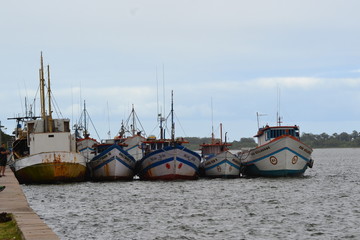 fishing boats in harbour