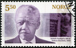 NORWAY - 2001: shows Nelson Rolihlahla Mandela (1918-2013), President of the Soviet Union USSR, The Nobel Peace Prize, 1993, 2001