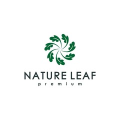 Wall Mural - natural leaf minimlais logo design