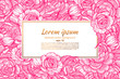 © Alwih - Card with flowers of roses. Floral pattern and place for text insertion. Greeting card or wedding invitation. vector illustration.