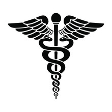 Caduceus - Medical Snake Logo Icon Vector Eps Isolated On White