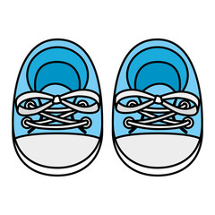 Canvas Print - cute shoes baby isolated icon vector illustration design