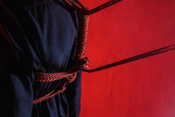 Model and Japanese Bondage Art - Shibari