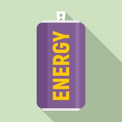 Sticker - Energy drink icon. Flat illustration of energy drink vector icon for web design