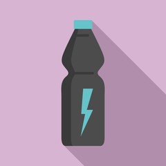 Sticker - Energy drink bottle icon. Flat illustration of energy drink bottle vector icon for web design