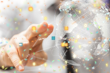 data code binary concept 3d