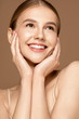 © Beauty Agent Studio - Hydrated. Beautiful young woman portrait with perfect skin posing. Beauty treatment and spa concept.