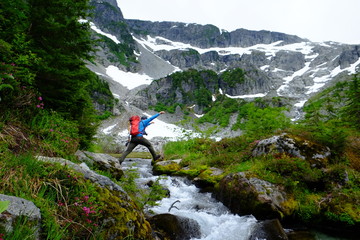 Hiking in Canadian Mountains