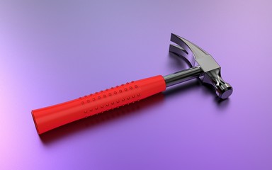 3d illustration of hammer isolated