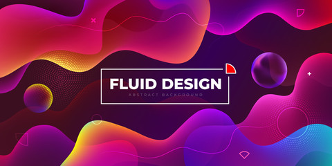 Wall Mural - liquid color background design. fluid gradient shapes composition. futuristic design posters. eps10 