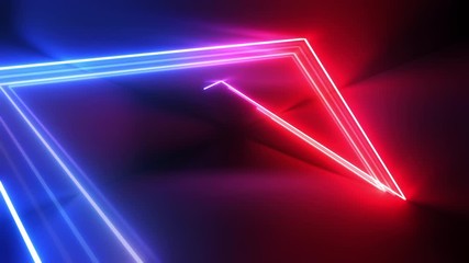 Aufkleber - Footage of abstract laser animation in rectangle tube