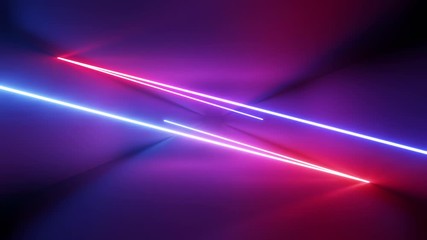 Fototapete - Footage of abstract laser animation in rectangle tube