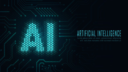 Ai hexagon text