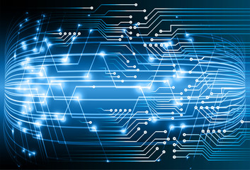 blue cyber circuit future technology concept background