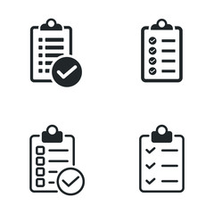 Poster - checklist icon template color editable. Clipboard symbol vector sign isolated on white background illustration for graphic and web design.