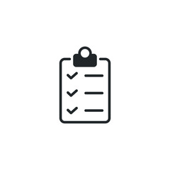 Aufkleber - checklist icon template color editable. Clipboard symbol vector sign isolated on white background illustration for graphic and web design.