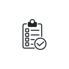 Aufkleber - checklist icon template color editable. Clipboard symbol vector sign isolated on white background illustration for graphic and web design.